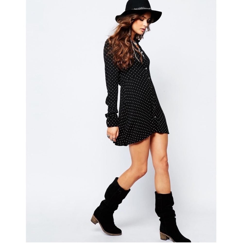 Free People This Town Buttondown Dress